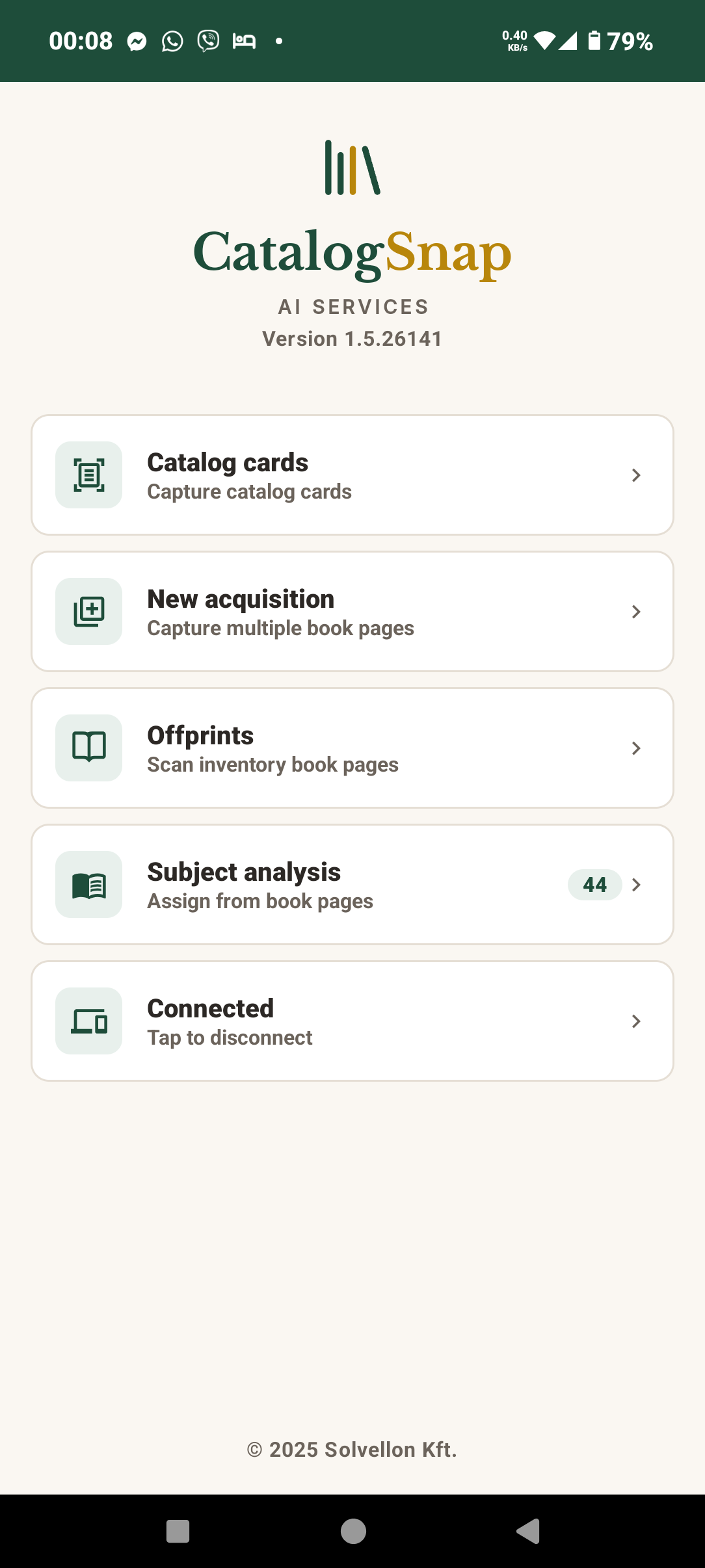 catalog-snap-app.png — Android navigation